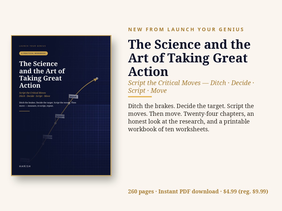 The Science and the Art of Taking Great Action — A Practical Workbook by Harish, Route Map cover